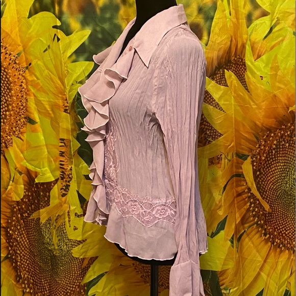 Gorgeous Large 12-14 Purple Blouse!(#228) - Picture 3 of 4